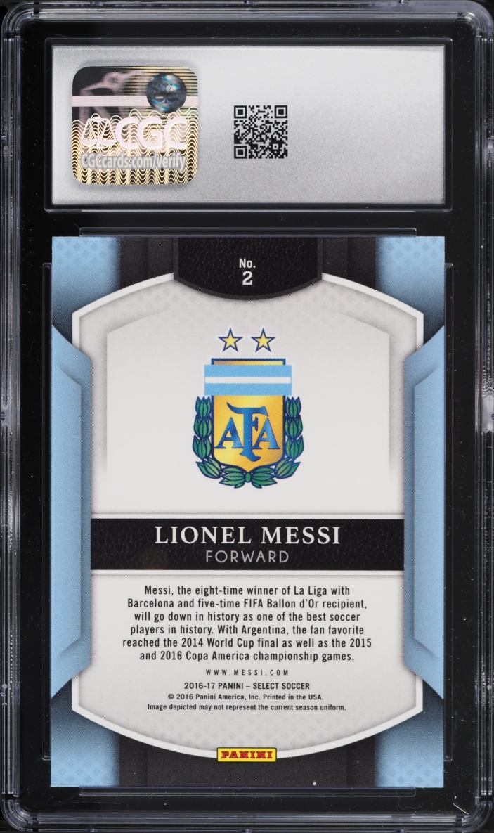 2016 Select Soccer Lionel Messi #2 CGC 9.5 MINT+