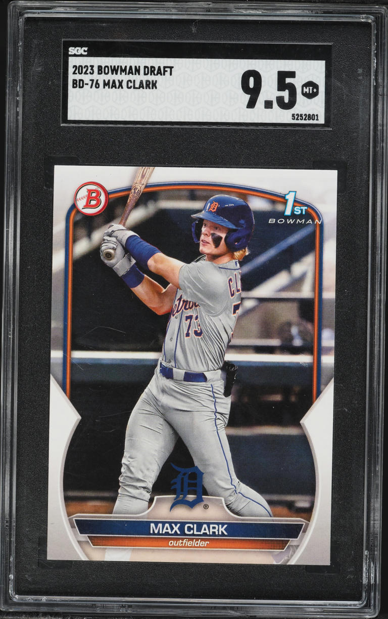 2023 Bowman Draft Max Clark PROSPECT #BD-76 SGC 9.5 MINT+