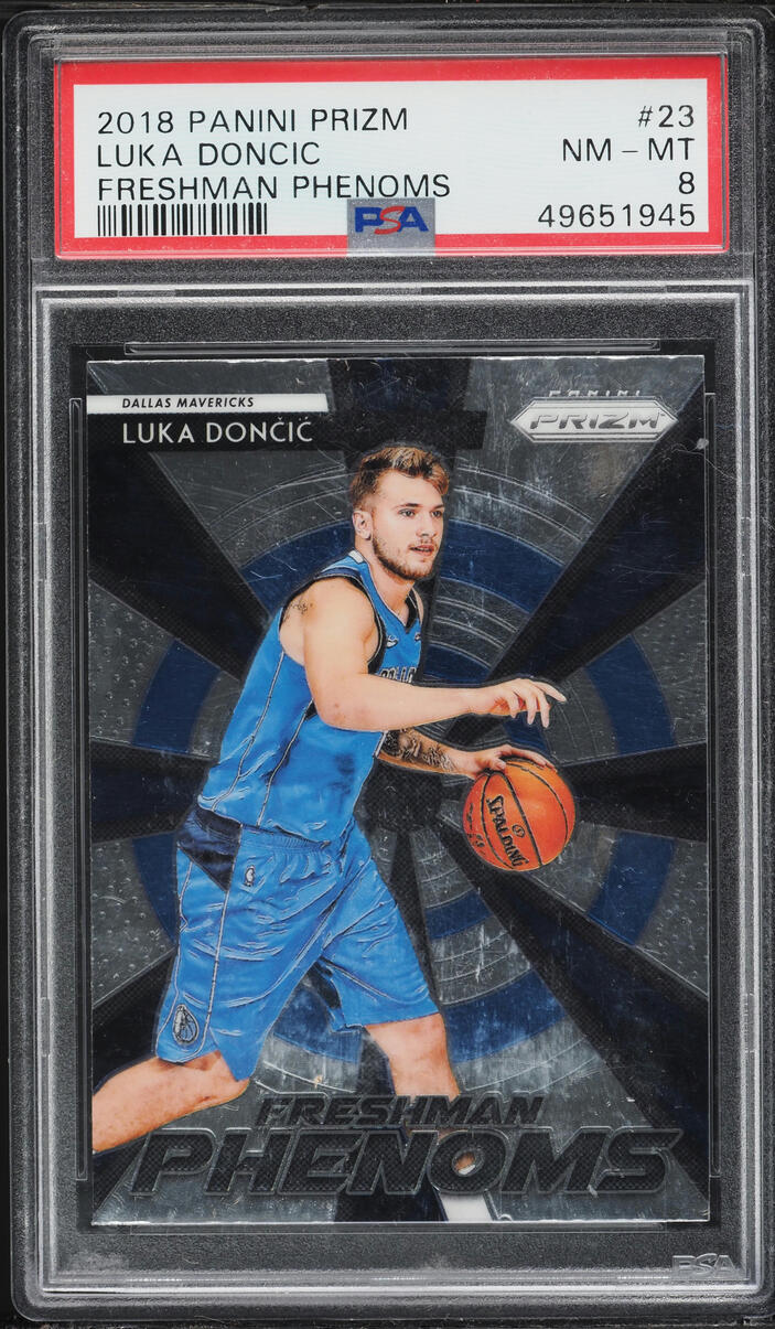 2018 Panini Prizm Freshman Phenoms Luka Doncic ROOKIE #23 PSA 8 NM-MT