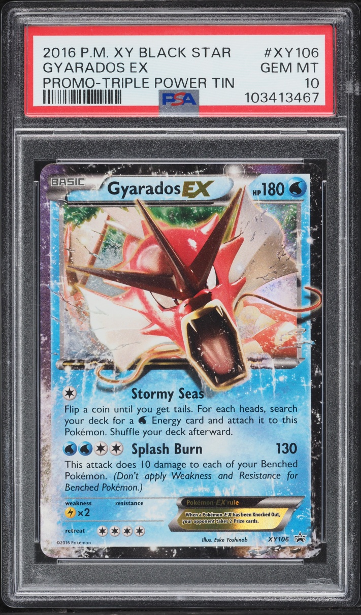 2016 Pokemon XY Promo Triple Power Tin Gyarados EX #XY106 PSA 10 GEM MINT