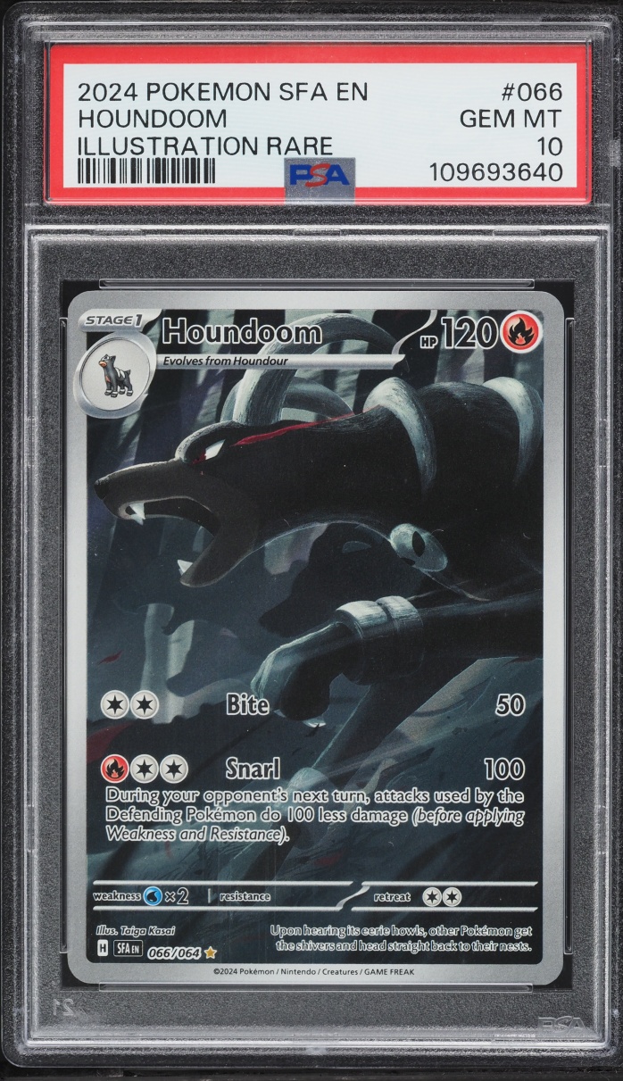 2024 Pokemon Scarlet & Violet Shrouded Fable IR Houndoom #66 PSA 10 GEM MINT