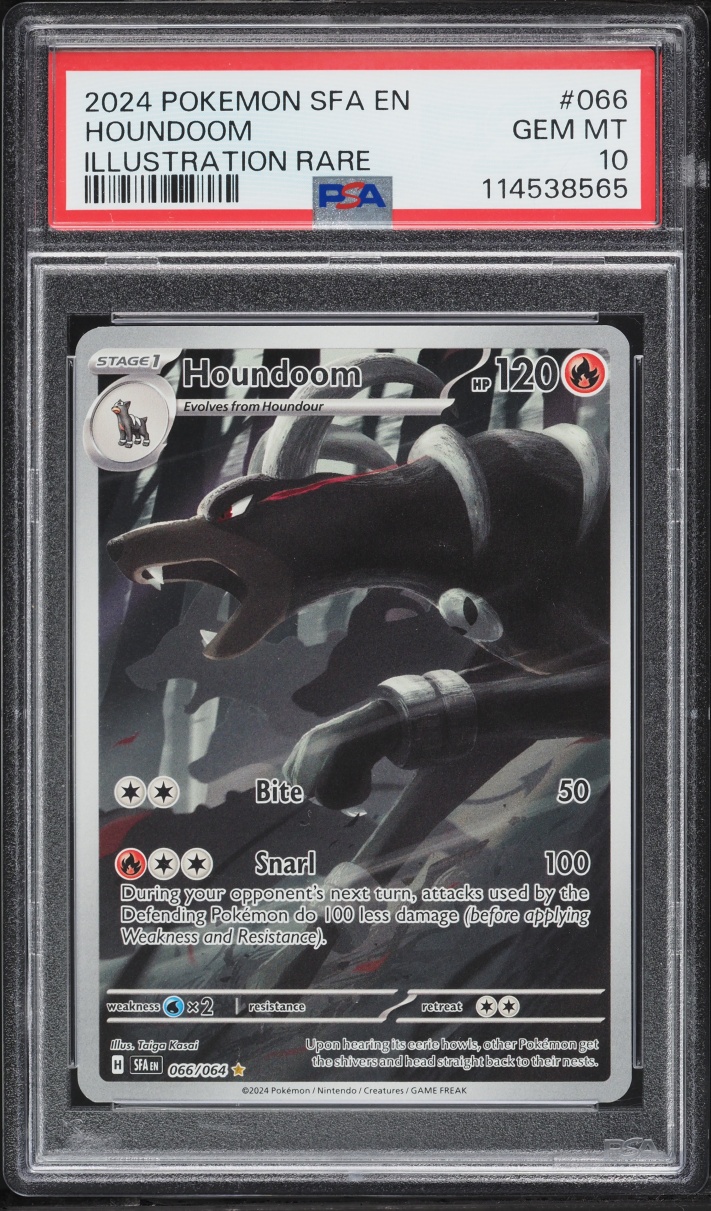 2024 Pokemon Scarlet & Violet Shrouded Fable IR Houndoom #66 PSA 10 GEM MINT