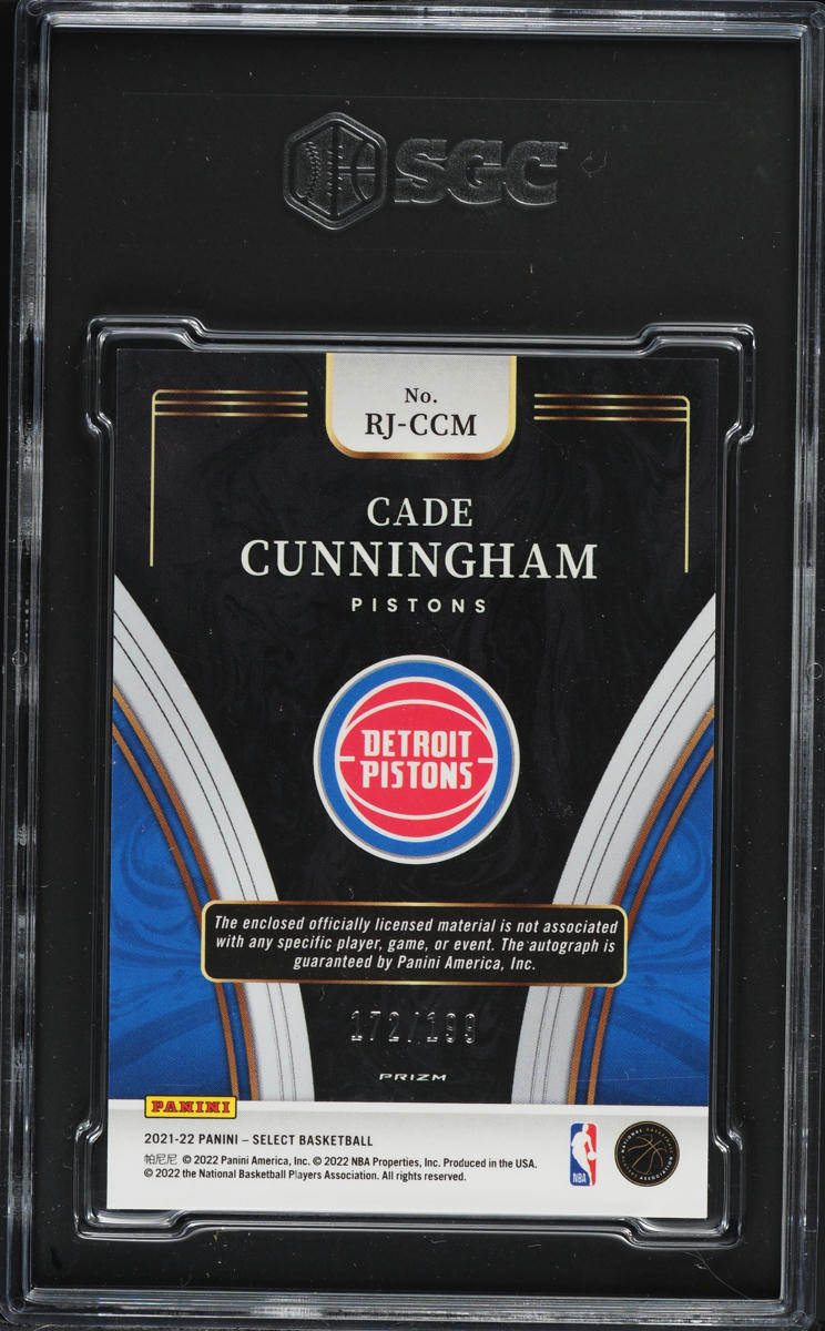 2021 Select Silver Prizm Cade Cunningham ROOKIE PATCH AUTO