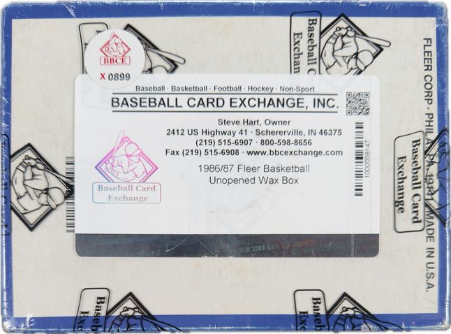 1986 Fleer Basketball Unopened Wax Box - 36ct Packs - BBCE AUTH