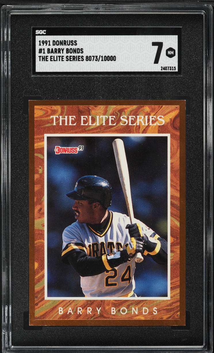 1991 Donruss The Elite Series Barry Bonds #1 SGC 7 NRMT