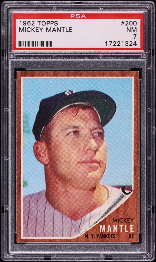 1962 Topps Mickey Mantle #200 PSA 7 NRMT