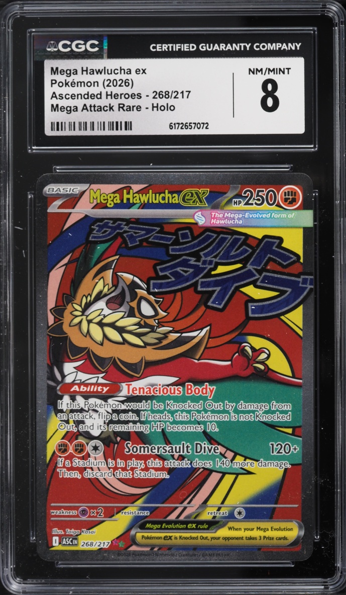 2026 Pokemon Mega Evolution Ascended Heroes MA Mega Hawlucha Ex #268 CGC 8 NM-MT