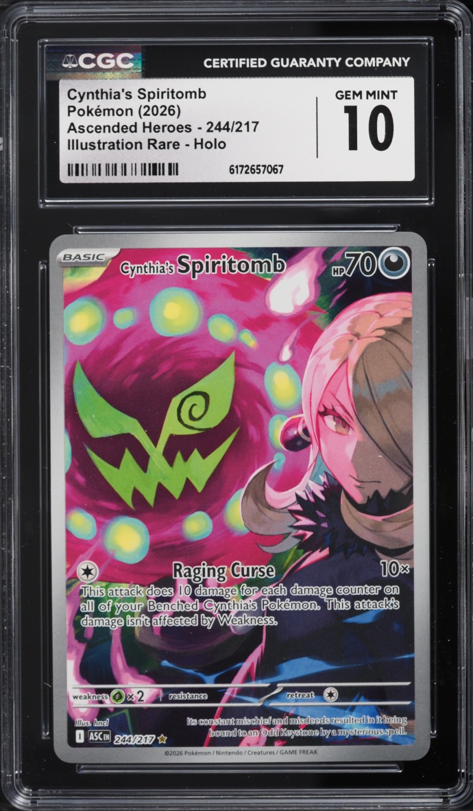 2026 Pokemon Mega Evolution Ascended Heroes IR Cynthia's Spiritomb #244 CGC 10 GEM MINT