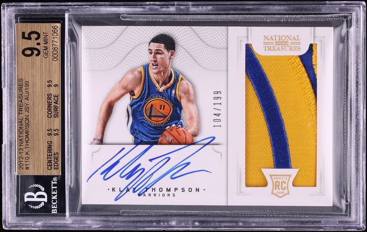 2012 National Treasures Klay Thompson ROOKIE PATCH AUTO /199 #110 BGS 9.5 GEM MINT - Photo 1
