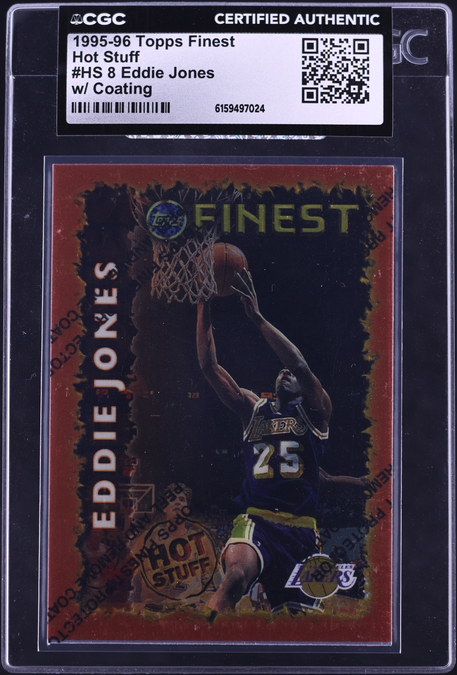 1995 Finest Hot Stuff w/ Coating Eddie Jones #HS 8 CGC AUTH