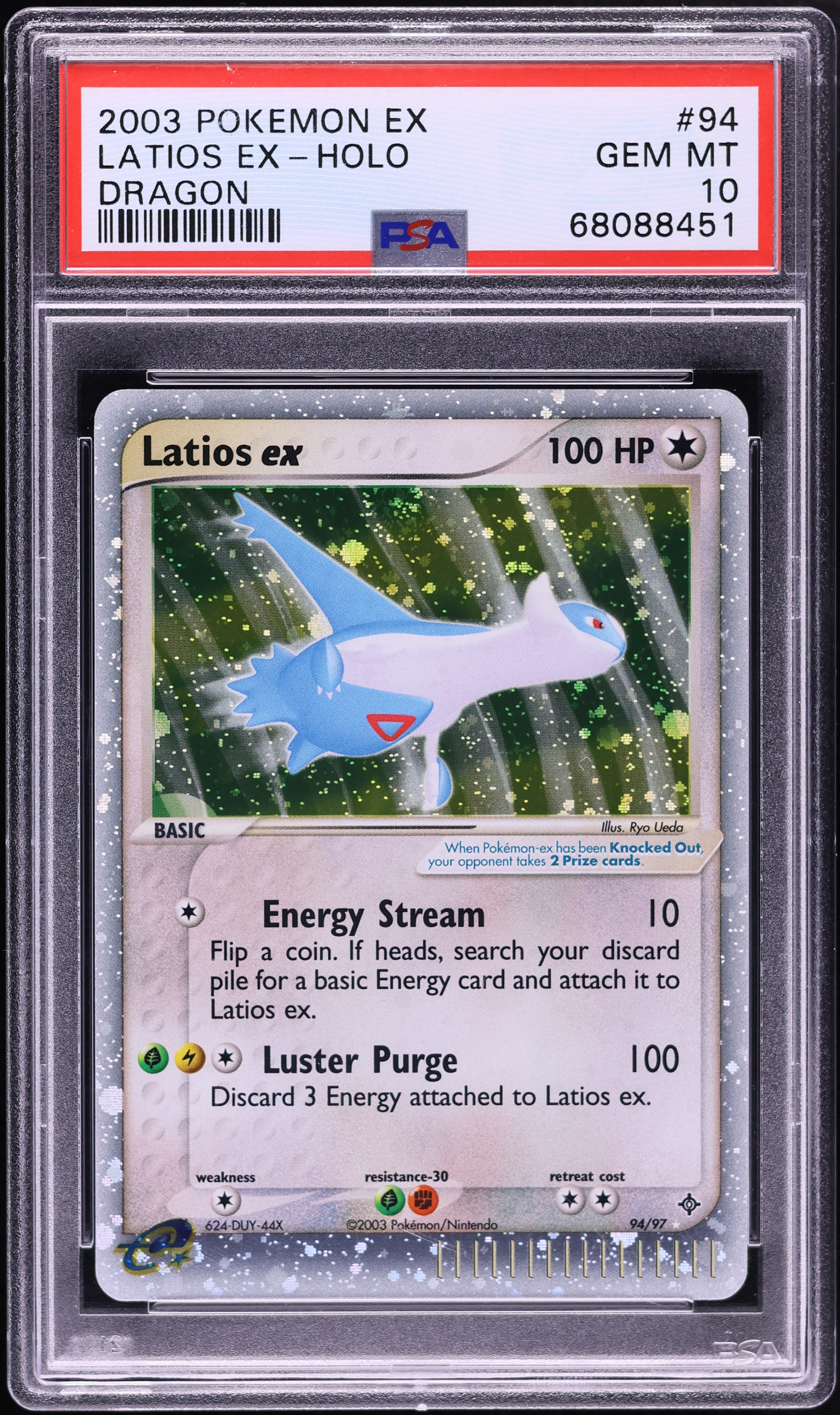 2003 Pokemon EX Dragon Holo Latios ex #94 PSA 10 GEM MINT