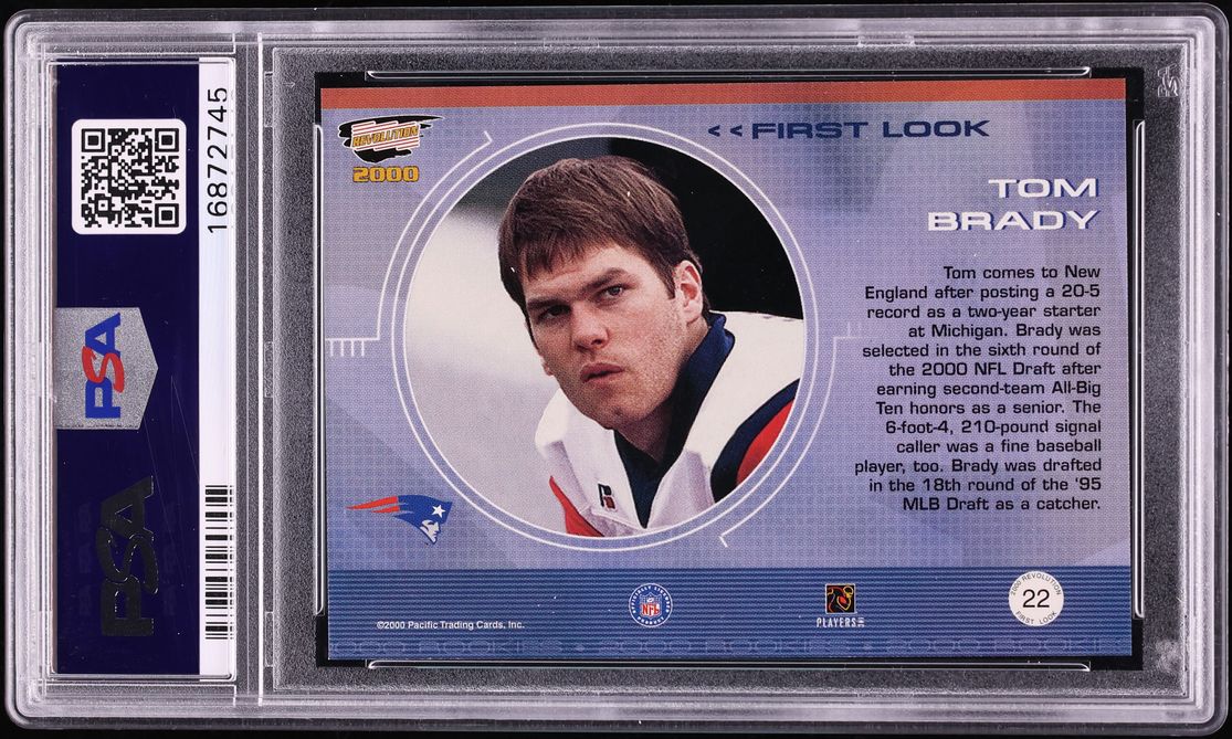 2000 Pacific Revolution First Look Tom Brady ROOKIE #22 PSA 10 GEM MINT