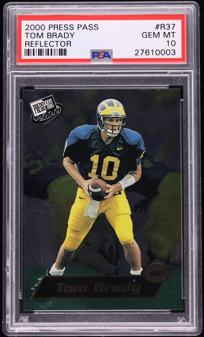 2000 Press Pass Reflector Tom Brady ROOKIE /500 #R37 PSA 10 GEM MINT