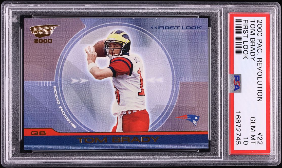 2000 Pacific Revolution First Look Tom Brady ROOKIE #22 PSA 10 GEM MINT