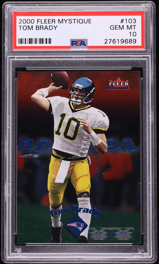 2000 Fleer Mystique Tom Brady ROOKIE /2000 #103 PSA 10 GEM MINT