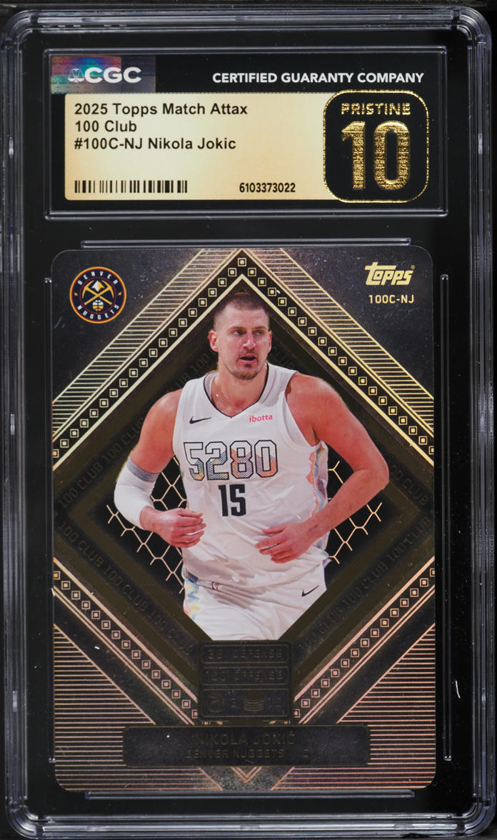 2025 Topps Match Attax 100 Club Nikola Jokic #100C-NJ CGC 10 PRISTINE