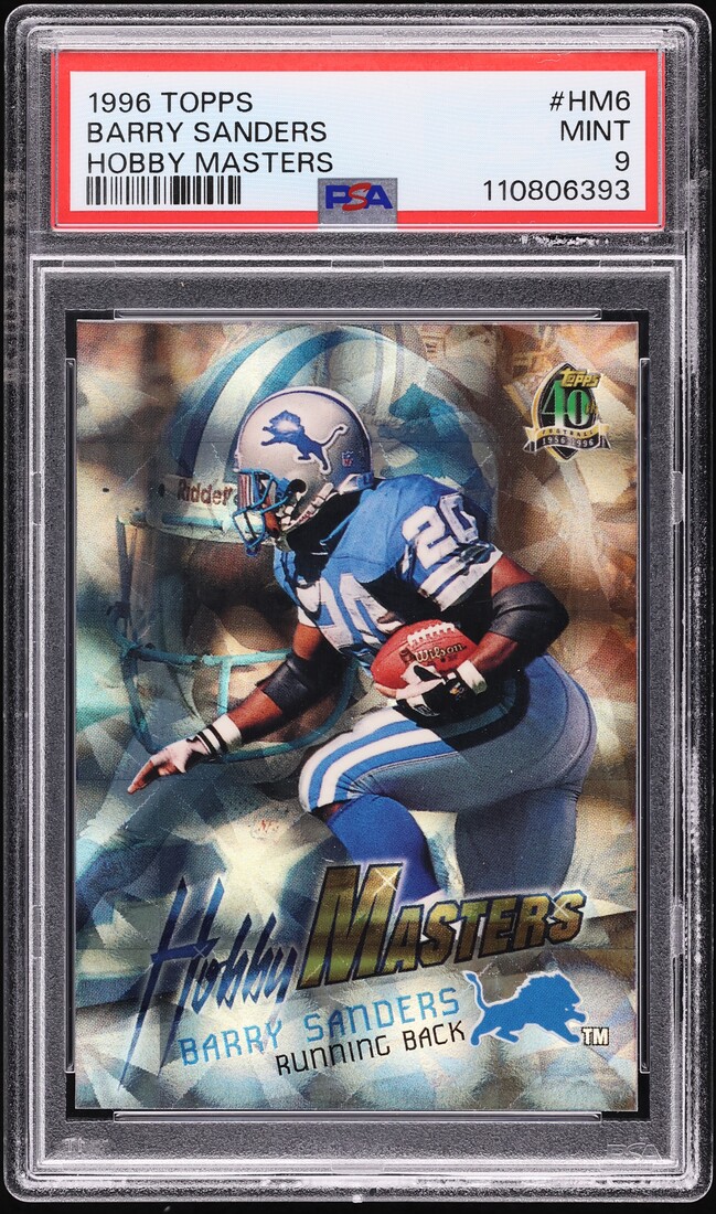 1996 Topps Hobby Masters Barry Sanders #HM6 PSA 9 MINT - Photo 1