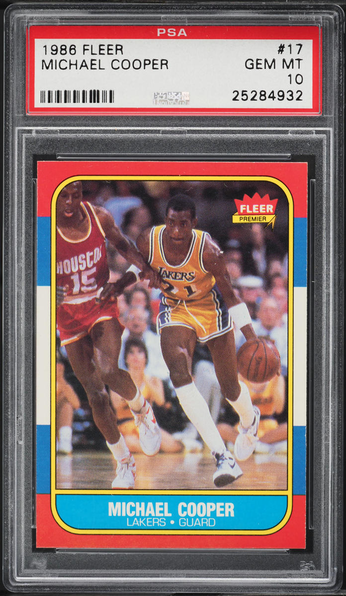 1986 Fleer Basketball Michael Cooper #17 PSA 10 GEM MINT