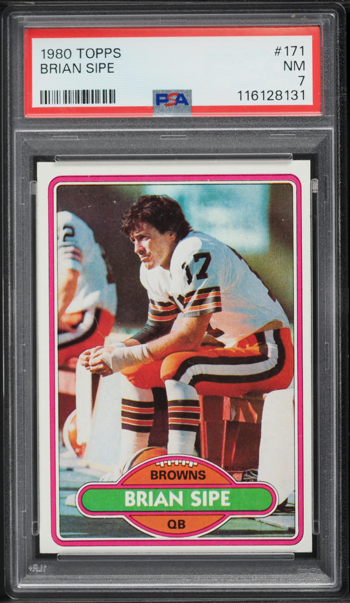 1980 Topps Football Brian Sipe #171 PSA 7 NRMT