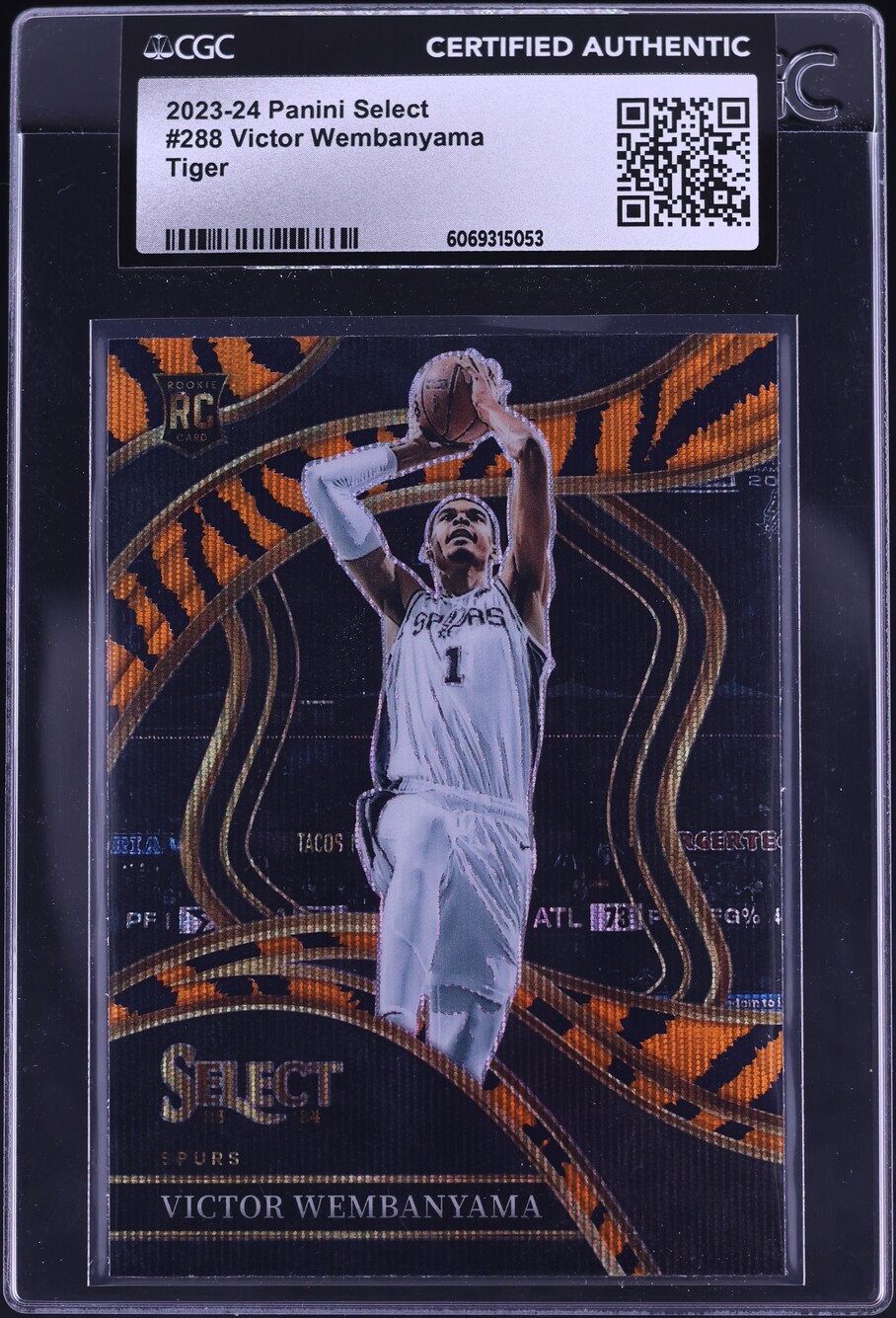 2023 Select Courtside Tiger Victor Wembanyama ROOKIE #288 CGC AUTH