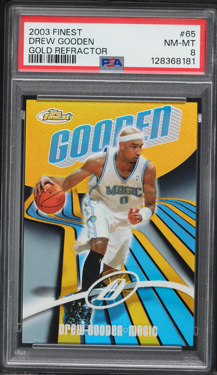2003 Finest Gold Refractor Drew Gooden /25 #65 PSA 8 NM-MT
