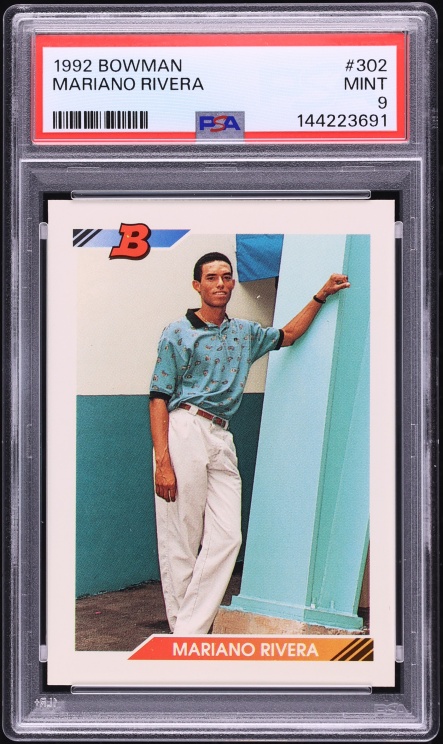 1992 Bowman Mariano Rivera ROOKIE #302 PSA 9 MINT