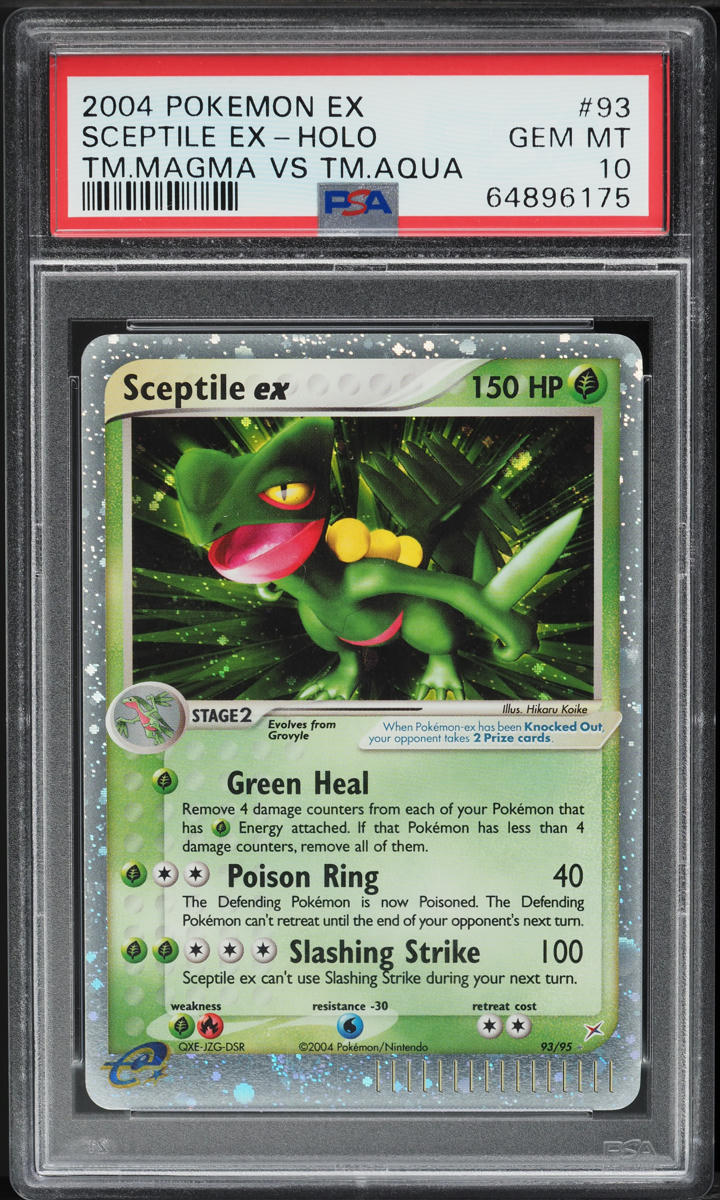 2004 Pokemon EX Team Magma Vs Team Aqua Holo Sceptile ex #93 PSA 10 GEM MINT