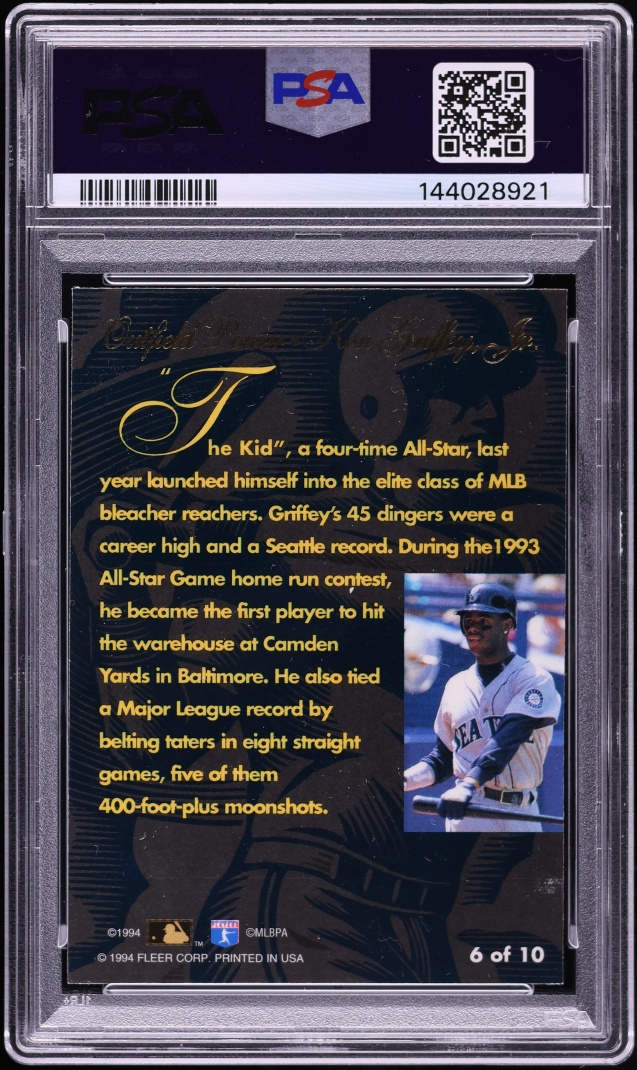 1994 Flair Outfield Power Ken Griffey Jr. #6 PSA 9 MINT