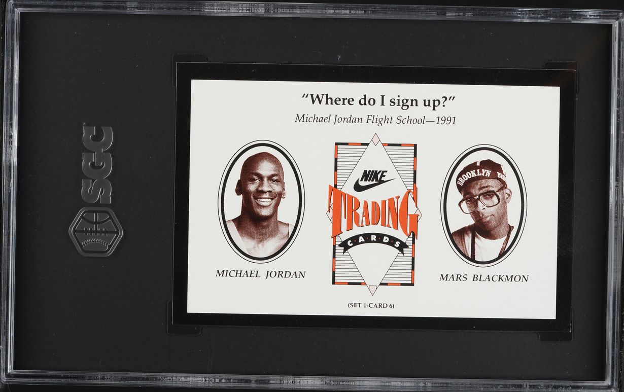 1991 Nike MJ Flight School Michael Jordan & Spike Lee #6 SGC 7 NRMT