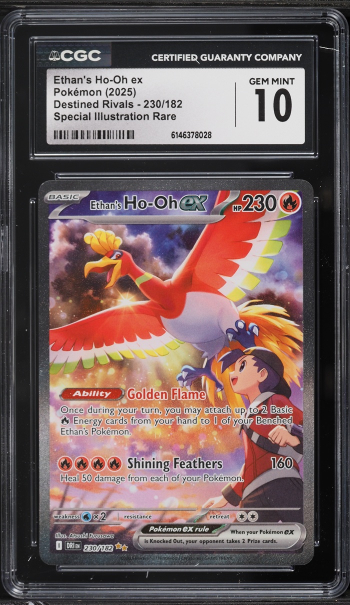 2025 Pokemon Scarlet & Violet Destined Rivals SIR Ethan's Ho-Oh EX #230 CGC 10 GEM MINT