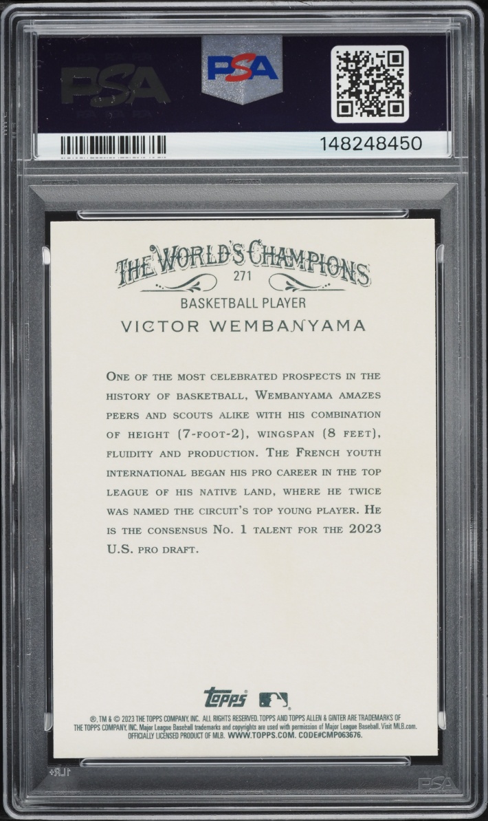 2023 Topps Allen & Ginter Victor Wembanyama ROOKIE #271 PSA 10 GEM MINT