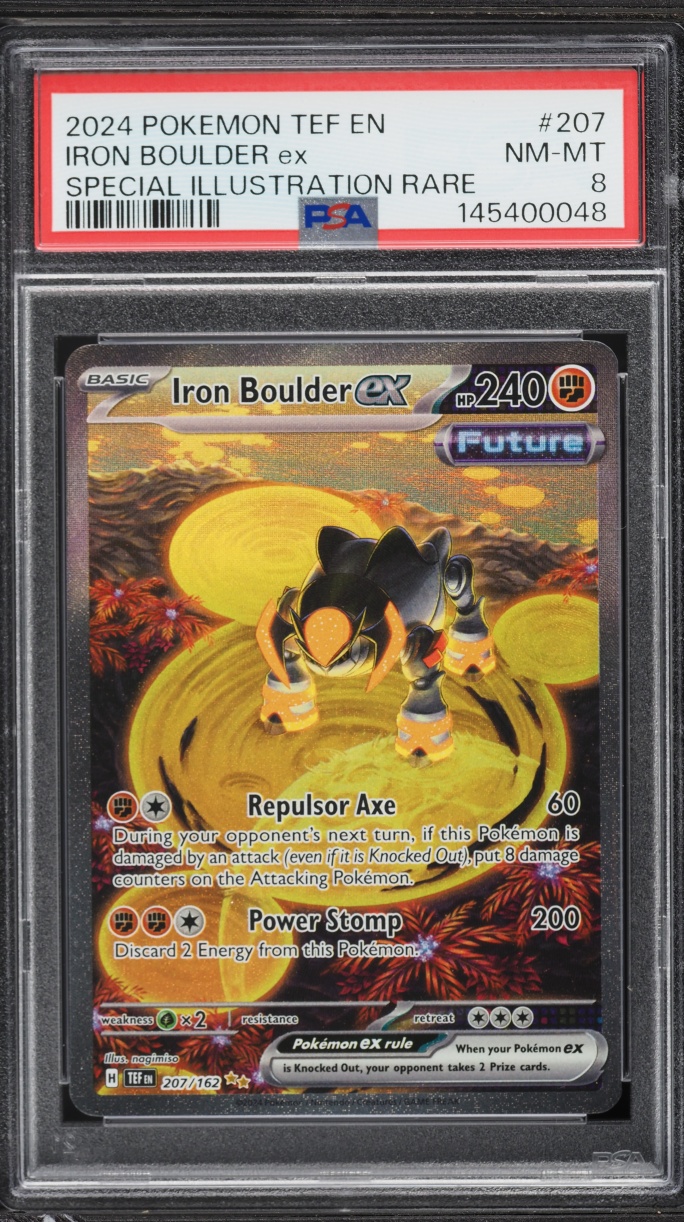 2024 Pokemon Scarlet & Violet Temporal Forces SIR Iron Boulder EX #207 PSA 8 NM-MT