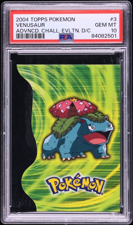 2004 Topps Pokemon Advanced Challenge Evolution Die-Cut Venusaur PSA 10 GEM MINT