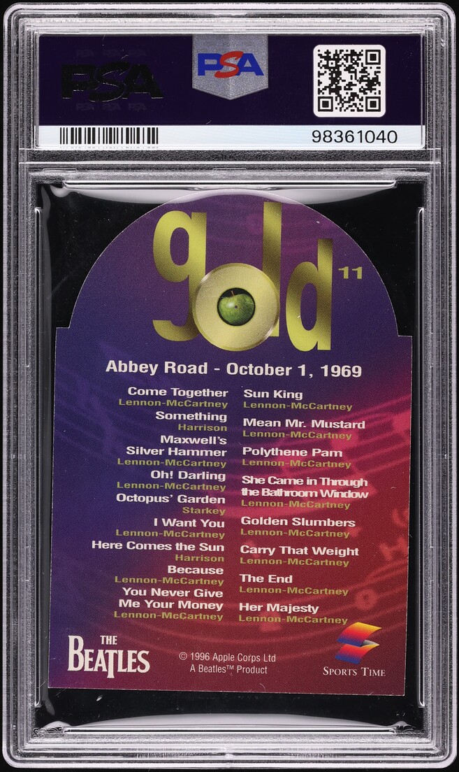 1996 Sports Time Beatles Gold Record Cards Abbey Road #11