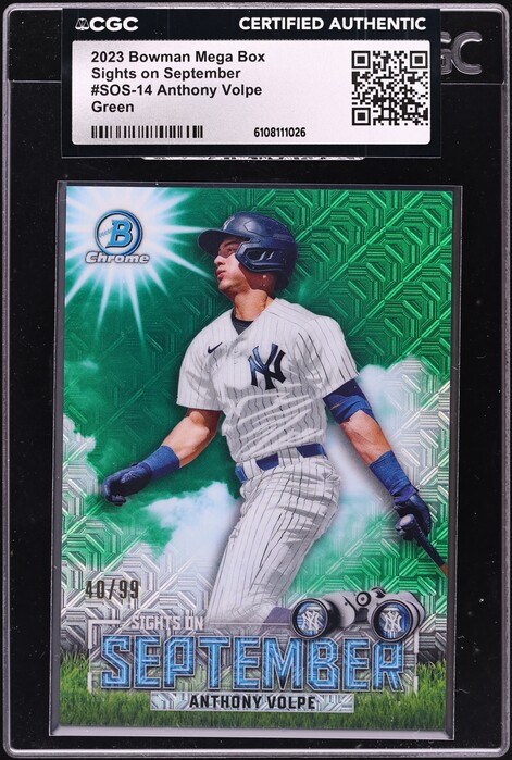 2023 Bowman Chrome Superfractor Anthony Volpe ROOKIE AUTO DNA 10 1