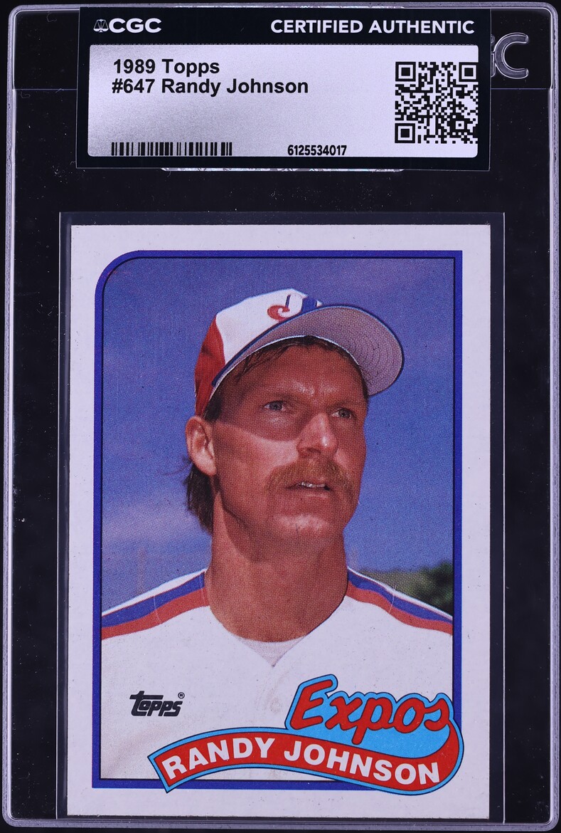 1989 Topps Randy Johnson ROOKIE #647 CGC AUTH