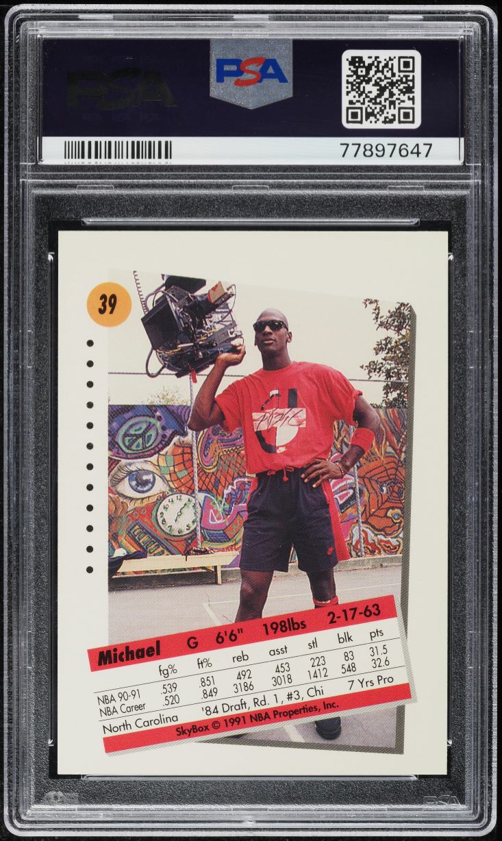 1991 Skybox Basketball Michael Jordan #39 PSA 10 GEM MINT