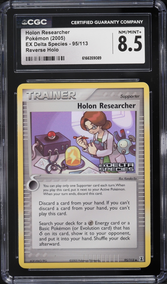 2005 Pokemon Ex Delta Species Reverse Holo Holon Researcher #95 CGC 8.5 NM-MT+