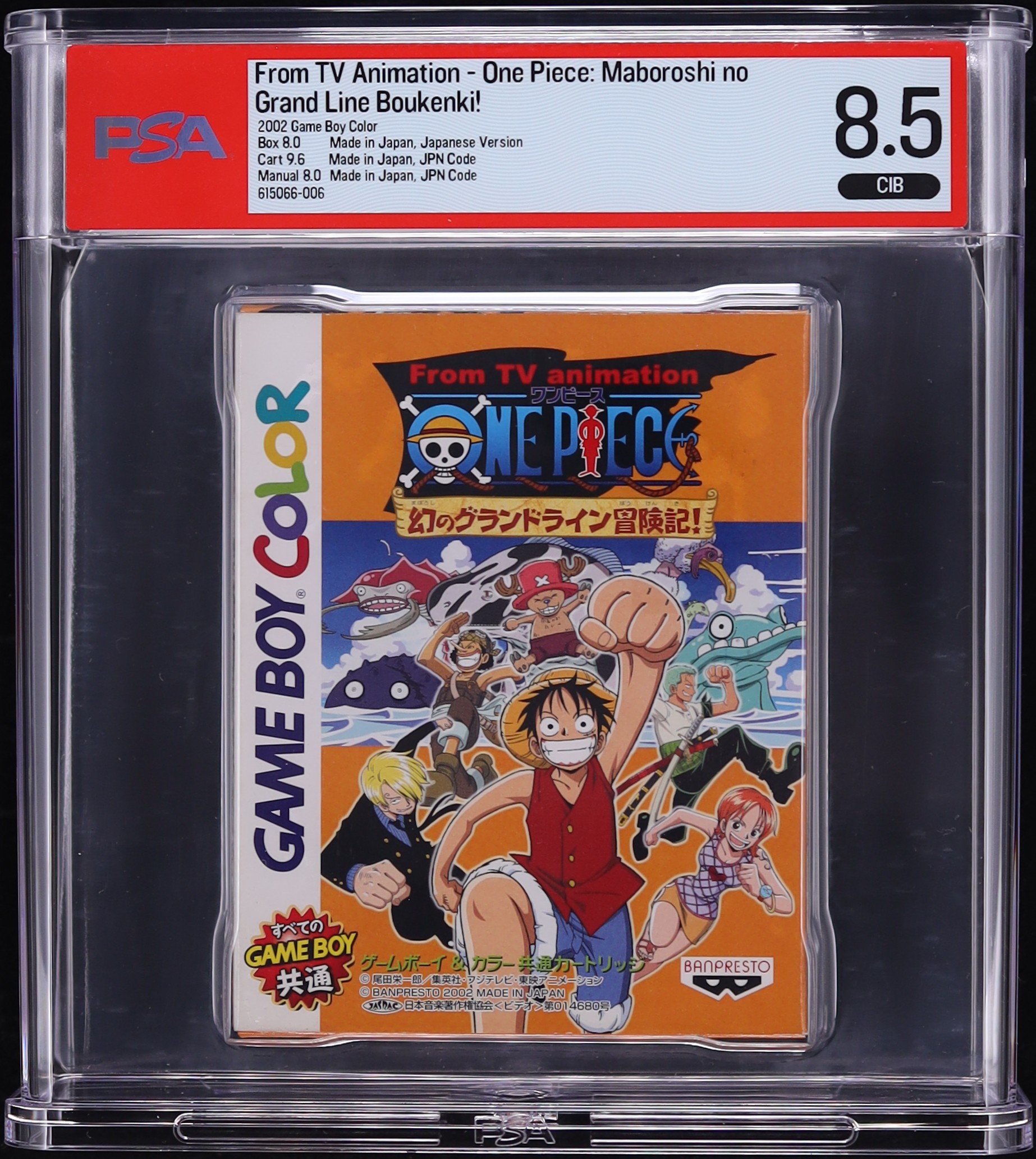 One Piece: Maboroshi No Grand Line Boukenki! Japanese (Nintendo Game Boy Color) PSA 8.5 CIB