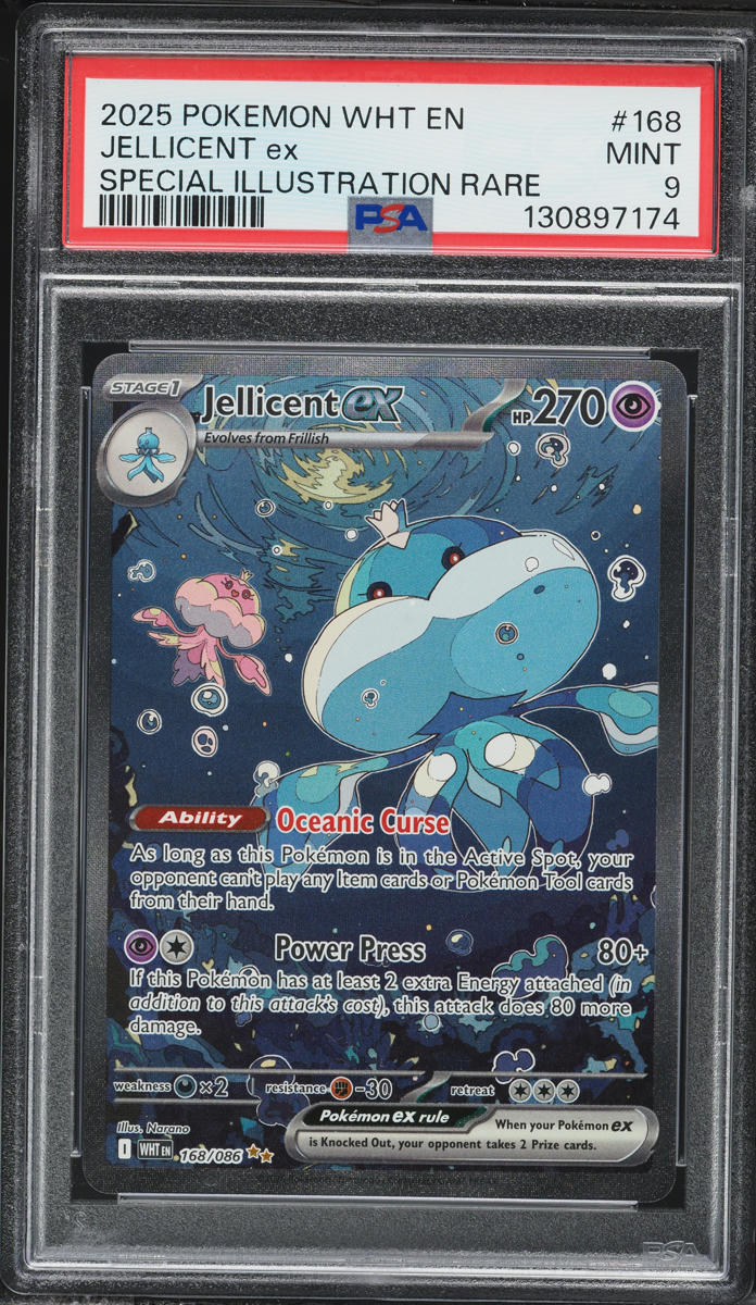 2025 Pokemon Scarlet & Violet White Flare SIR Jellicent ex #168 PSA 9 MINT