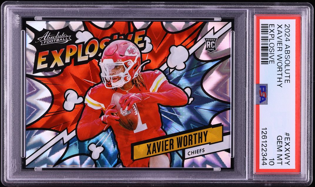 2024 Absolute Explosive Xavier Worthy ROOKIE #EXXWY PSA 10 GEM MINT
