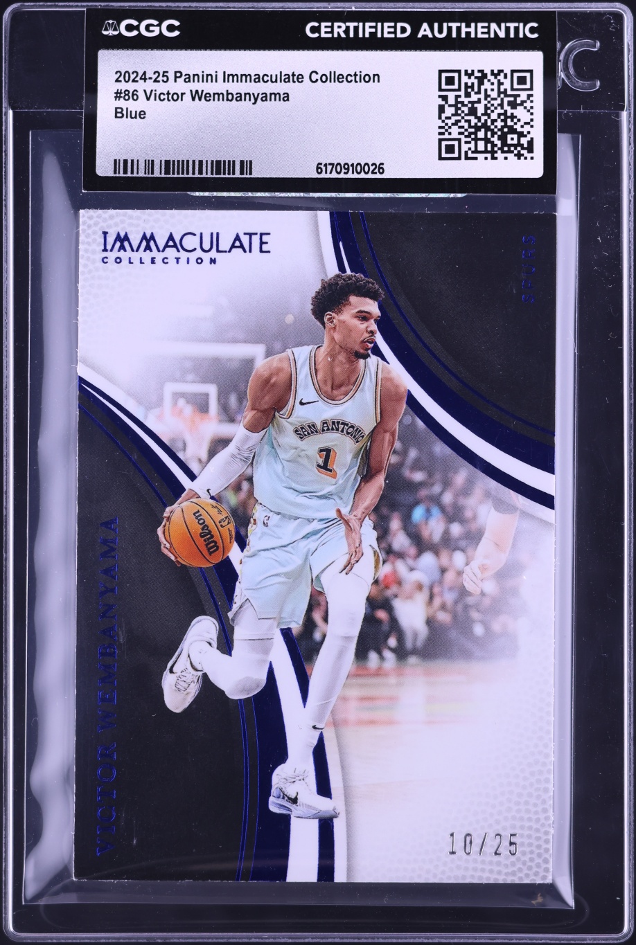 2024 Immaculate Collection Blue Victor Wembanyama /25 #86 CGC AUTH