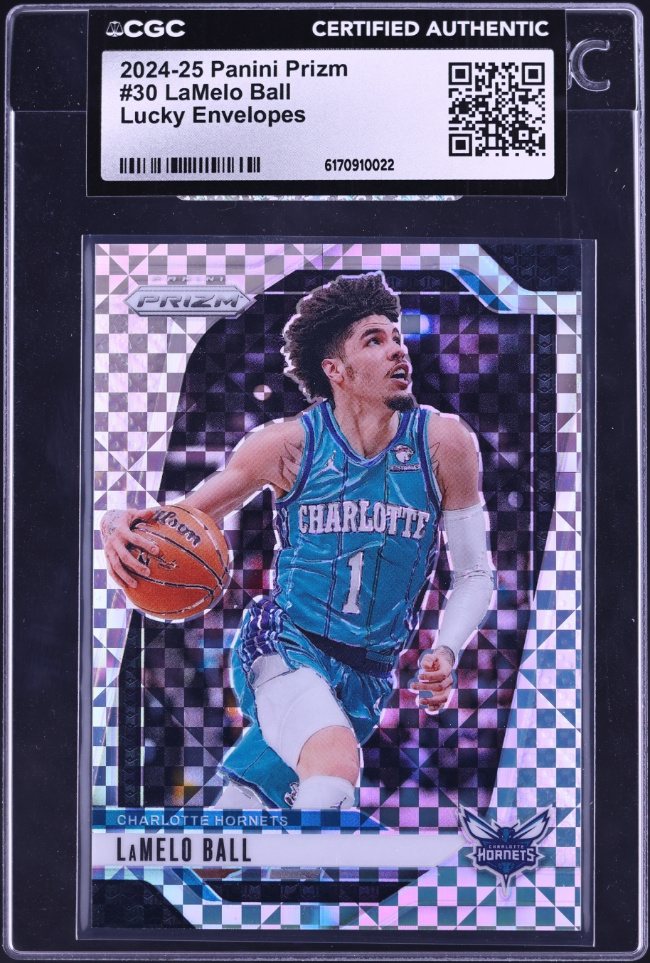 2024 Panini Prizm Lucky Envelopes LaMelo Ball /8 #30 CGC AUTH