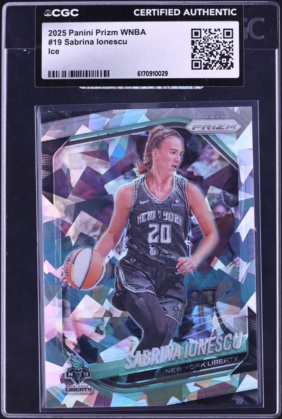 2025 Panini Prizm WNBA Ice Sabrina Ionescu #19 CGC AUTH