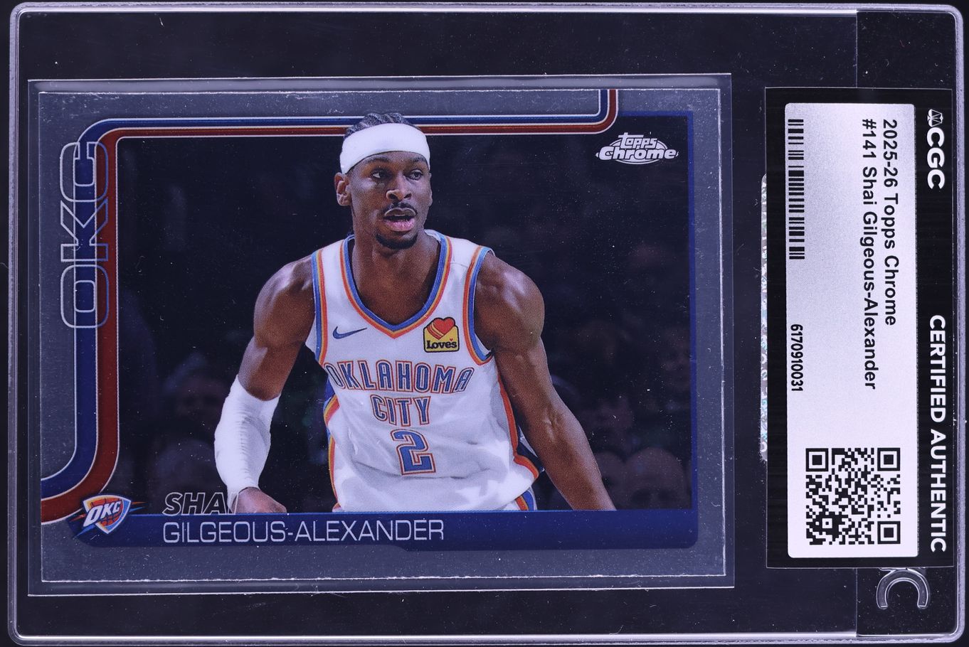 2025 Topps Chrome Shai Gilgeous-Alexander #141 CGC AUTH
