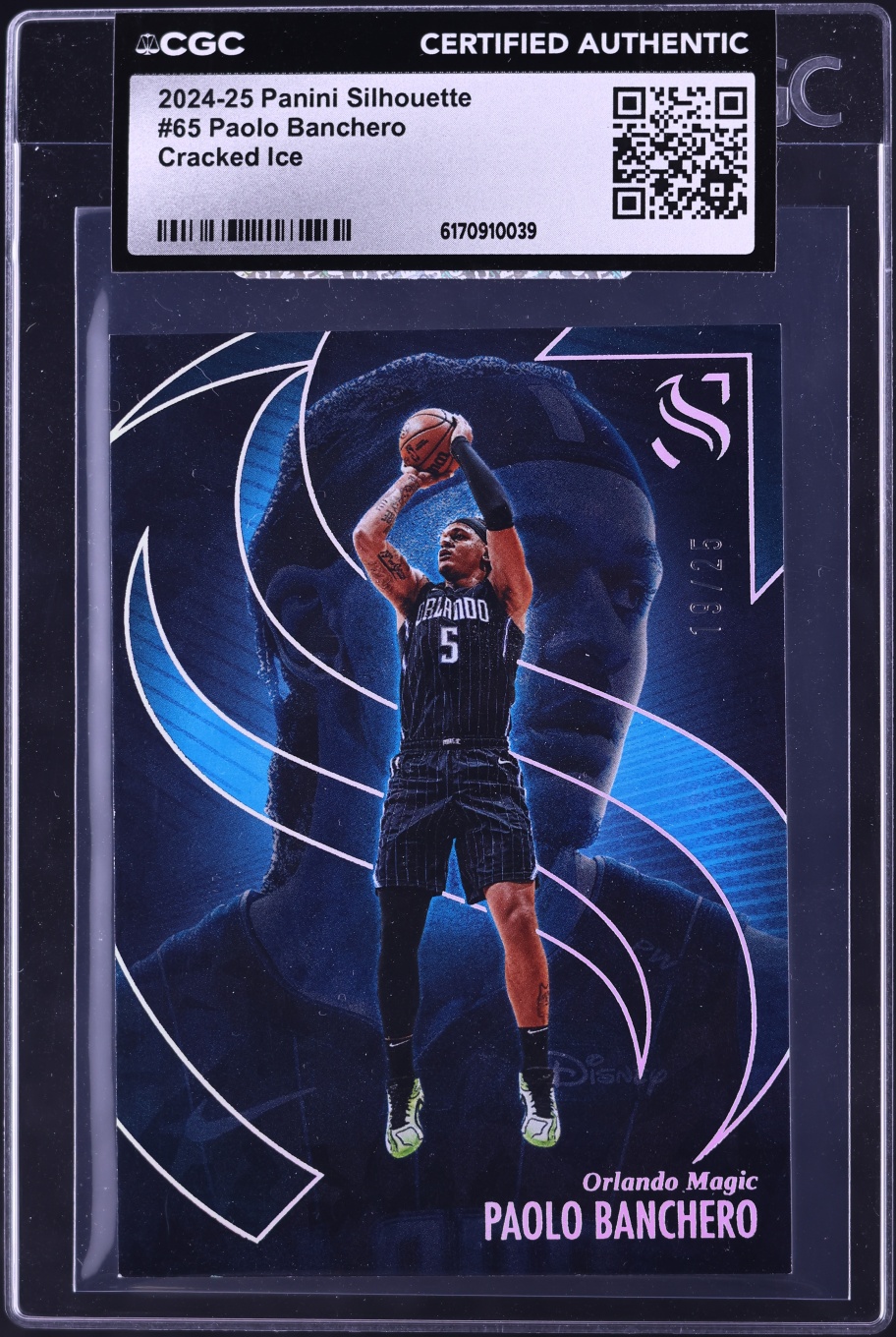 2024 Panini Silhouette Cracked Ice Paolo Banchero /25 #65 CGC AUTH