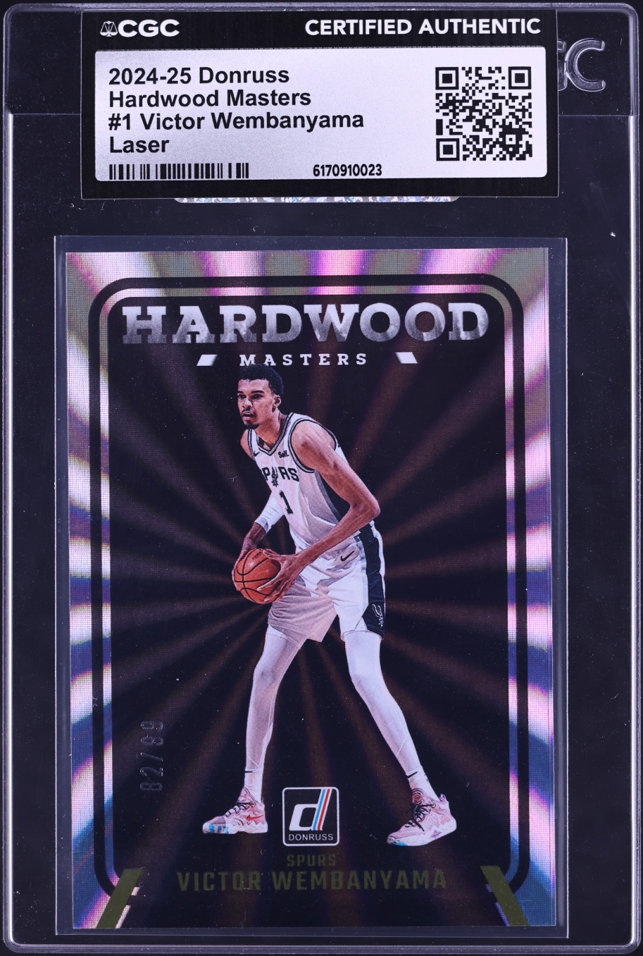 2024 Donruss Hardwood Masters Laser Victor Wembanyama /99 #1 CGC AUTH