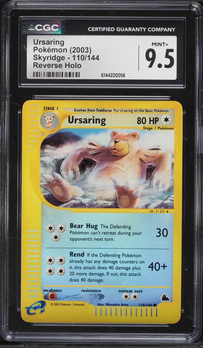 2003 Pokemon Skyridge Reverse Holo Ursaring #110 CGC 9.5 MINT+