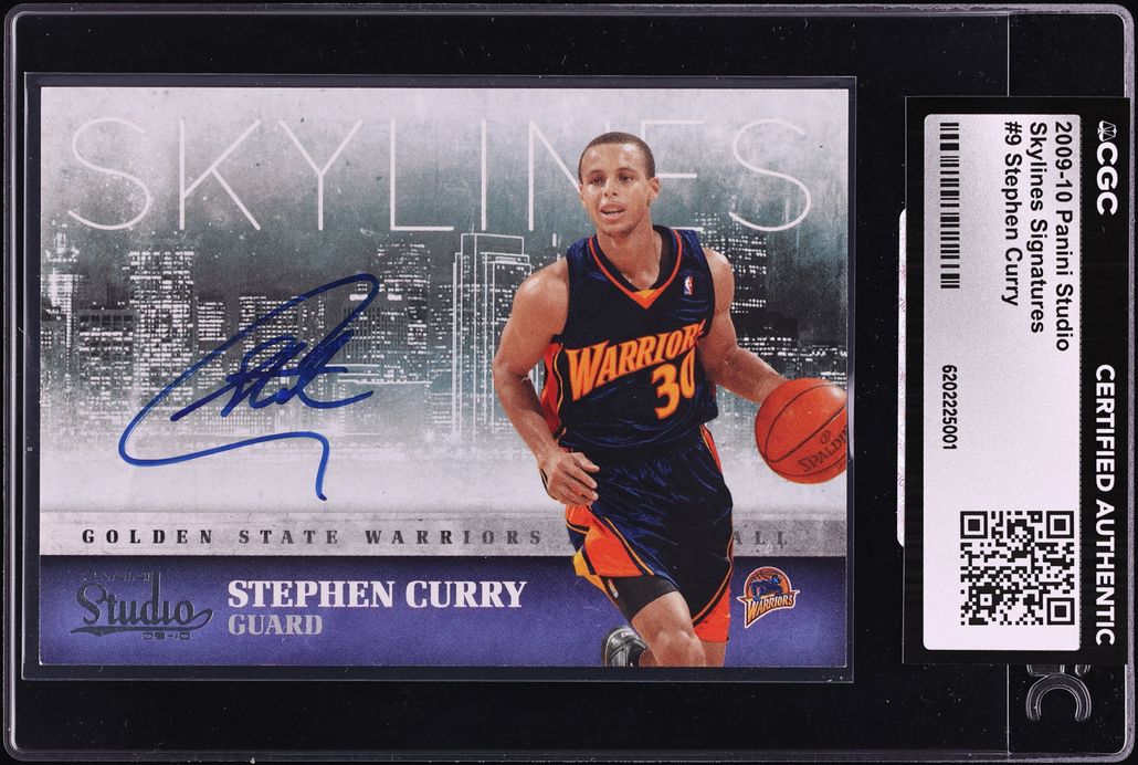 2009 Panini Studio Skylines Signatures Stephen Curry AUTO #9 CGC AUTH