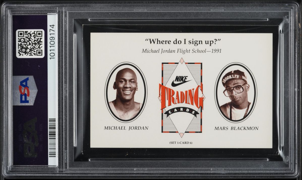 1991 Nike MJ Flight School Michael Jordan & Spike Lee #6 PSA 5 EX
